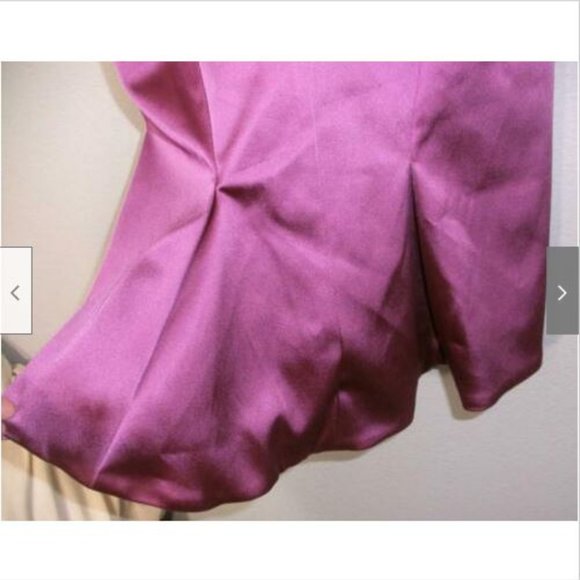 NWT Zac Posen Seam Detail Stretch Satin Cocktail Dress 6 - Picture 8 of 14